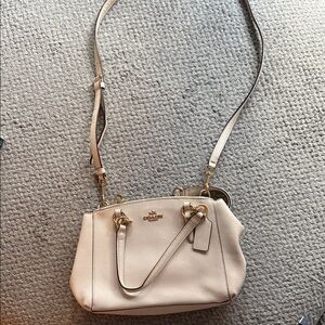 Coach Beige Leather Crossbody Bag